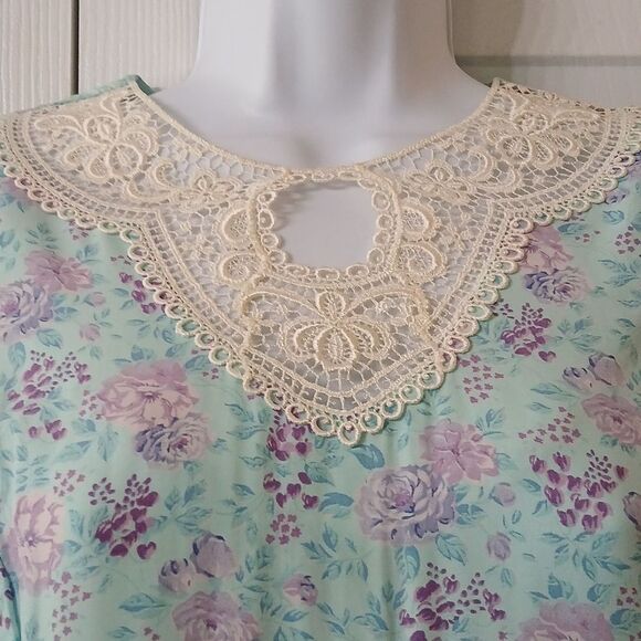 Jane Schaffhausen  Belle France  Petite vintage floral lace dress  Sz 10… - Picture 5 of 10
